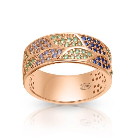 Кольцо из серебра с фианитами 1500₽