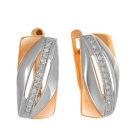 Золотые серьги с бриллиантами 56990₽