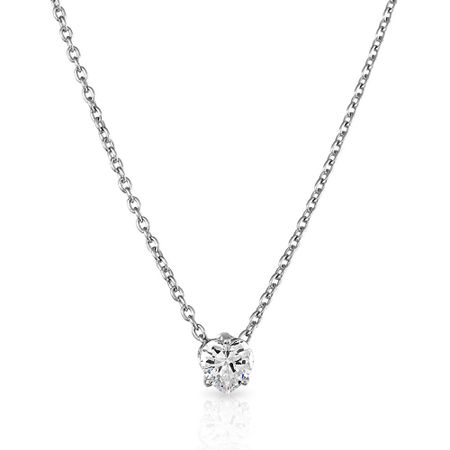 Серебряное колье с фианитом 440₽