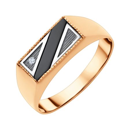 Золотая печатка с фианитами 87560₽