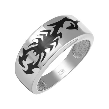 Кольцо-печатка из серебра с эмалью 3290₽