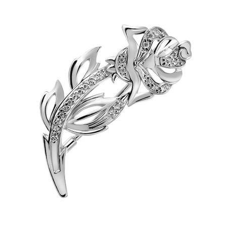 Брошь из серебра с фианитами 1590₽