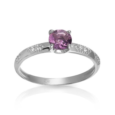 Серебряное кольцо с ювелирным стеклом и фианитами 249₽