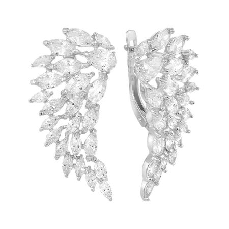 Серебряные серьги с фианитами из коллекции Рок-н-Ролл 5490₽