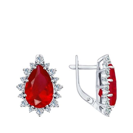 Серьги SOKOLOV из серебра с рубинами и фианитами 3990₽