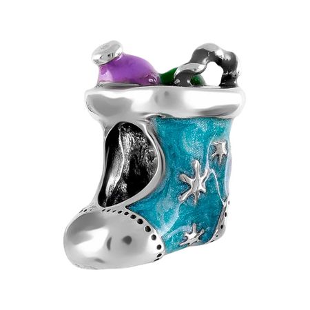 Серебряный шарм Носок с эмалью и родированием 890₽