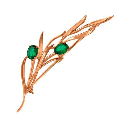 Брошь из золота с изумрудами 79990₽