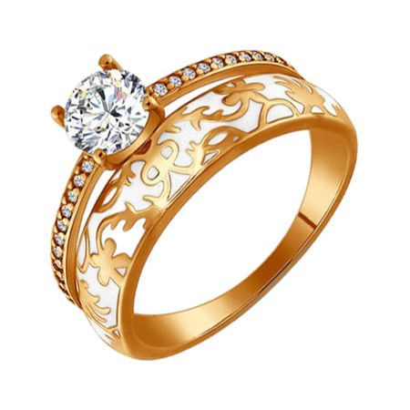 Кольцо SOKOLOV из серебра с эмалью и фианитами 1990₽