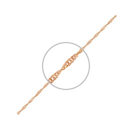 Серебряная цепочка Сингапур с позолотой 890₽