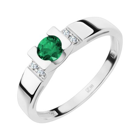 Золотое кольцо с изумрудом и бриллиантами 34990₽