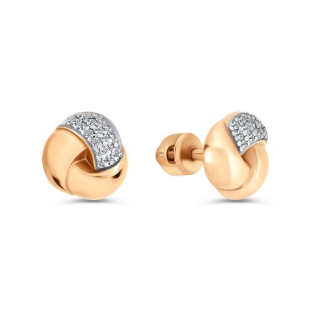 Золотые серьги с фианитами 23710₽