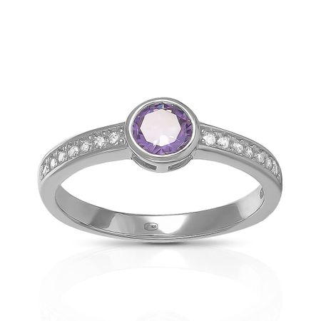 Кольцо из серебра с кварцем и фианитами 990₽