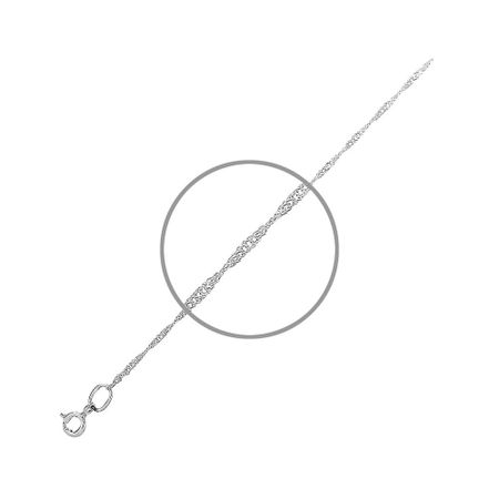 Серебряная полновесная цепочка Сингапур с алмазной гранью 490₽