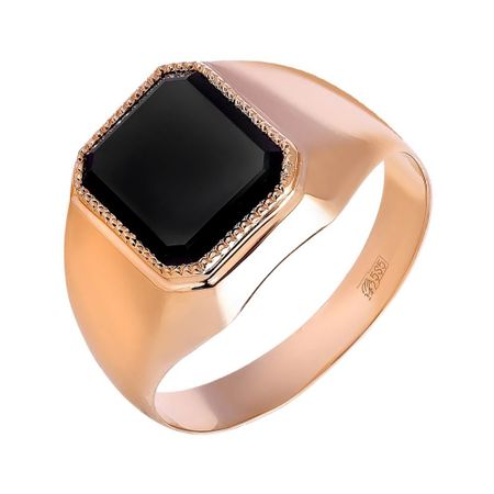 Кольцо-печатка из золота с фианитом 104030₽