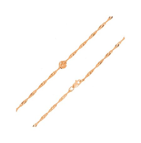 Серебряный браслет на ногу Сингапур с позолотой 590₽