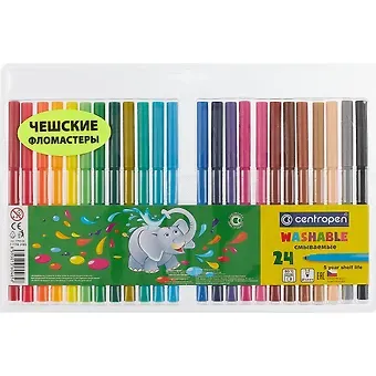 Фломастеры Centropen, 24 цвета