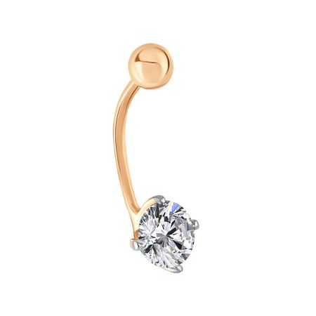 Золотой пирсинг с фианитом 16490₽