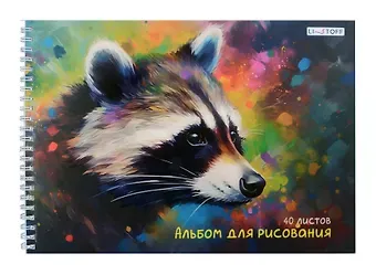 Альбом для рисования Listoff, "Енотик", А4, 40 листов, на гребне