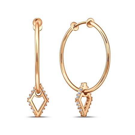 Золотые серьги с фианитами 27990₽