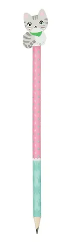 Карандаш School Tools, "Котята", чернографитный с ластиком, в ассортименте