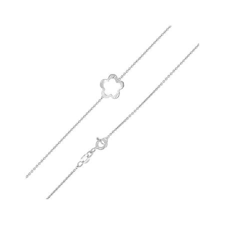 Серебряный браслет Цветок с родированием 249₽