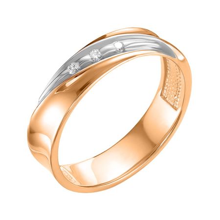 Золотое обручальное кольцо с кристаллами SWAROVSKI 5 мм 39510₽