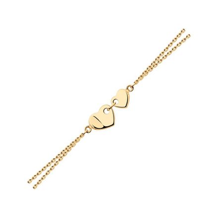 Серебряный браслет с фианитами и позолотой 990₽