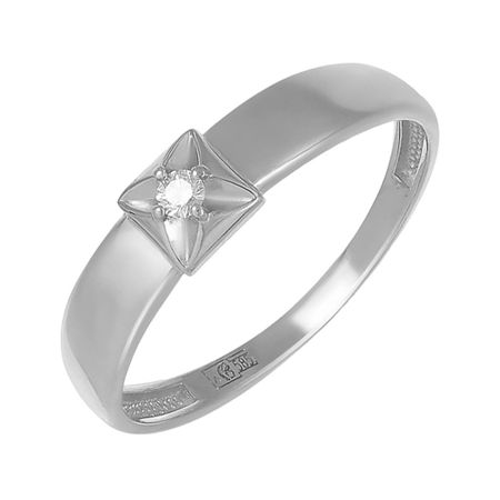 Золотое кольцо с бриллиантом и родированием 24990₽