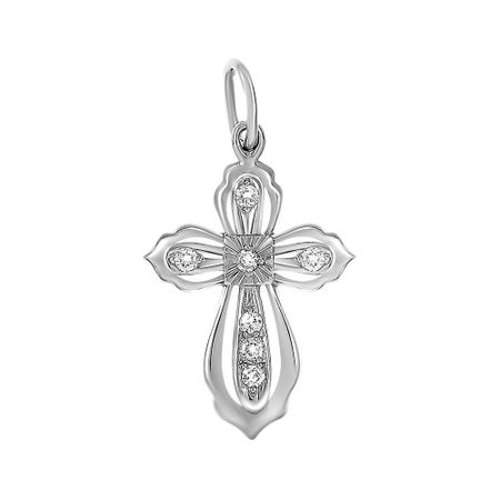 Золотая подвеска Крест с бриллиантами 51990₽