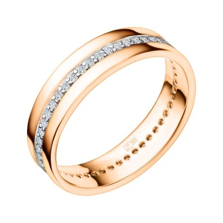 Золотое обручальное кольцо с бриллиантами 69990₽