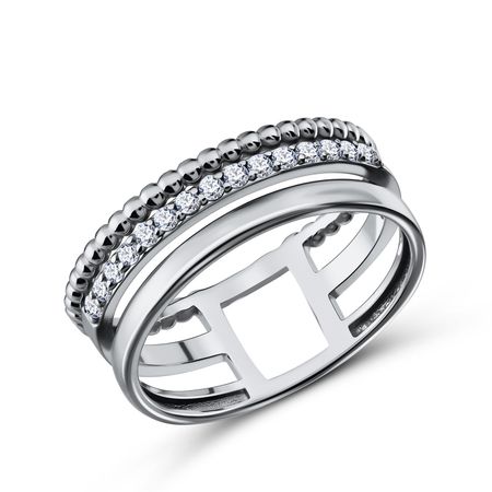 Серебряное кольцо с фианитами 1550₽