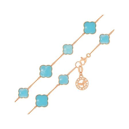 Золотой браслет с ларимаром из коллекции КЛЕВЕР 59990₽