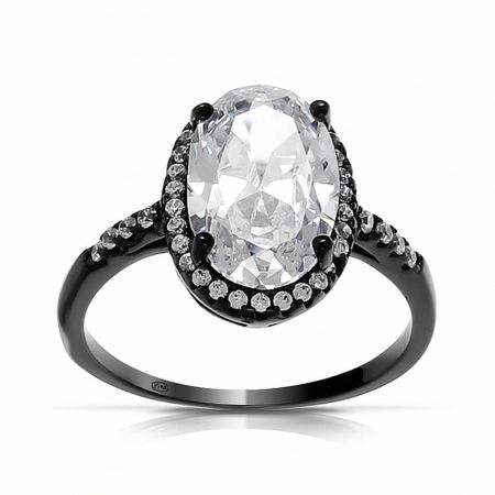 Кольцо из серебра с кварцем и фианитами 1290₽