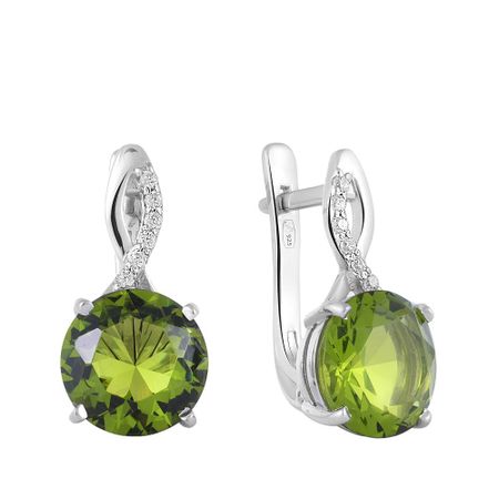 Серьги из серебра с алпанитами и фианитами 3990₽