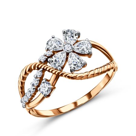 Кольцо из золота с фианитами 44990₽