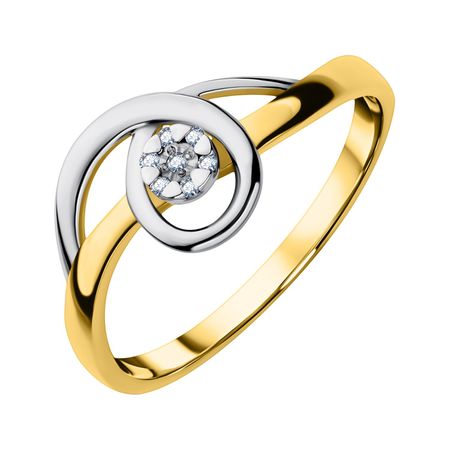 Золотое кольцо с бриллиантами 19990₽