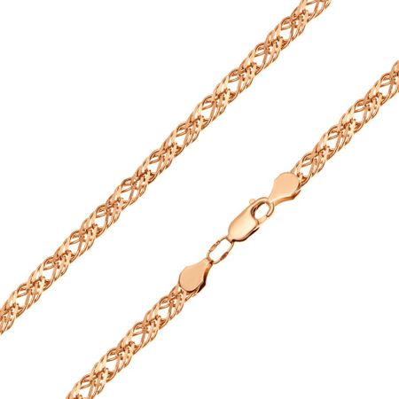 Серебряный браслет Тройной ромб с позолотой 490₽