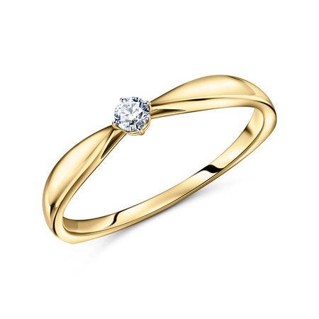 Золотое кольцо с бриллиантом и родированием 41990₽