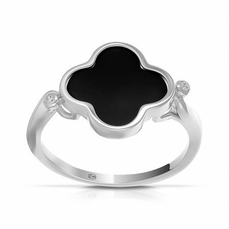 Серебряное кольцо с керамикой и фианитами коллекция КЛЕВЕР 1410₽