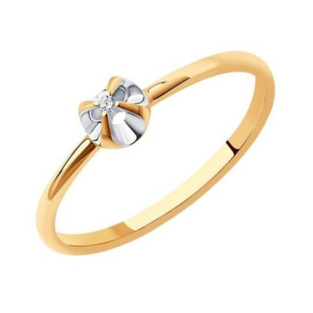 Золотое кольцо с бриллиантом 26990₽