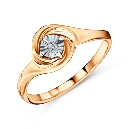 Золотое кольцо с бриллиантом 21990₽