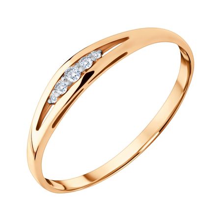 Золотое кольцо с бриллиантами и родированием 23990₽