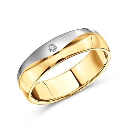 Золотое обручальное кольцо с бриллиантом 51990₽