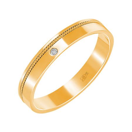 Золотое обручальное кольцо с бриллиантом 81990₽