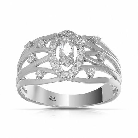 Кольцо из серебра с фианитами 2000₽