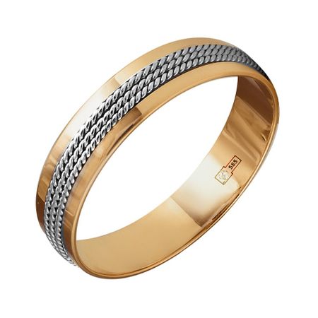 Золотое обручальное кольцо косы 5 мм 54910₽