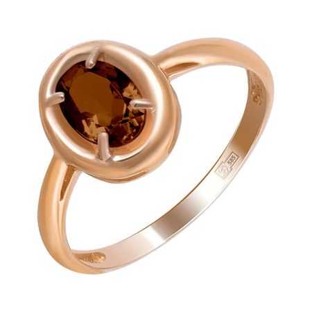 Золотое кольцо с раухтопазом 16490₽