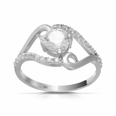 Кольцо из серебра с фианитами 1790₽