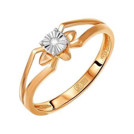 Золотое кольцо с бриллиантом 37990₽