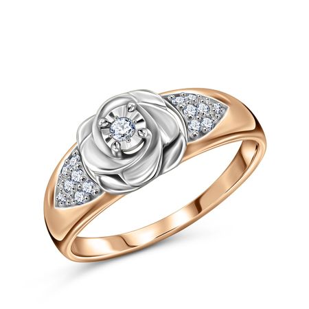 Золотое кольцо с бриллиантами 33990₽